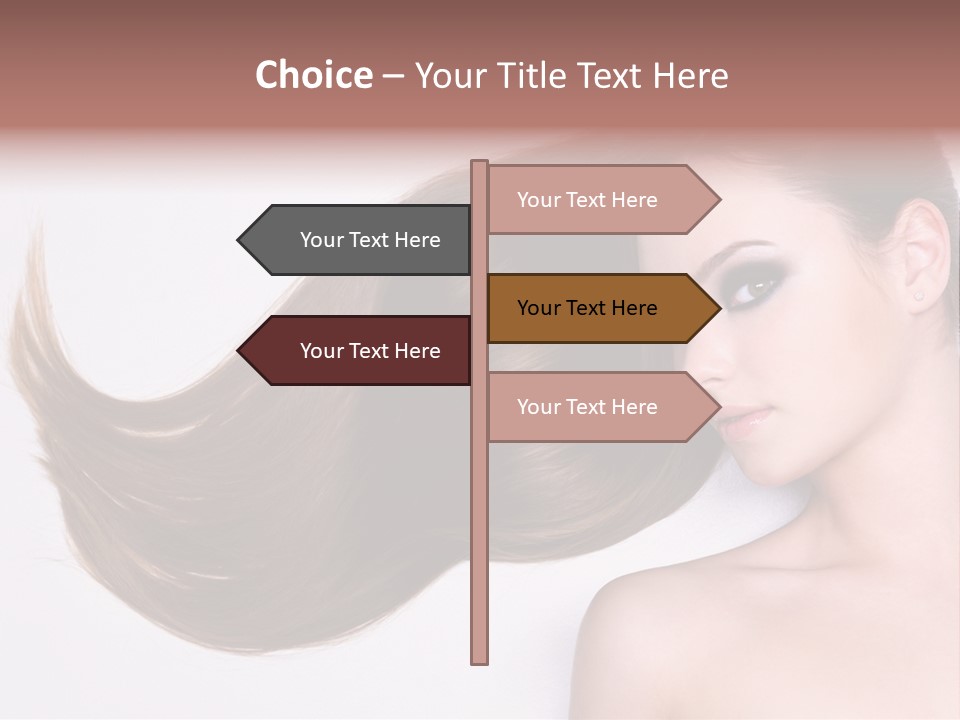 Young Female Straight PowerPoint Template