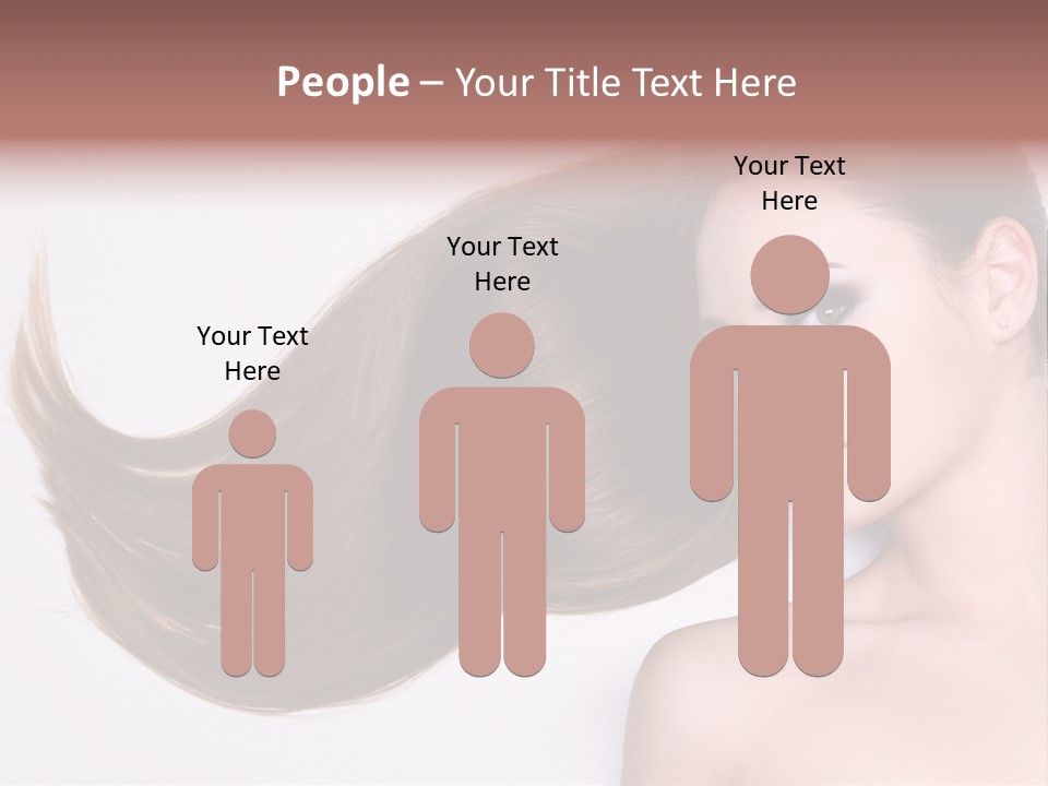 Young Female Straight PowerPoint Template