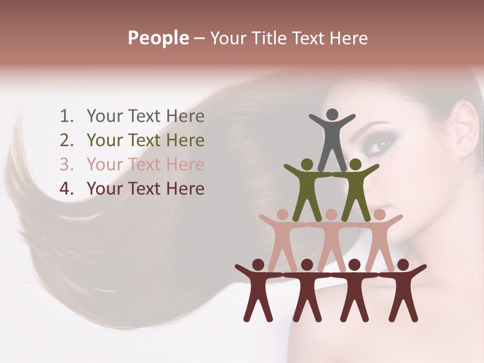 Young Female Straight PowerPoint Template
