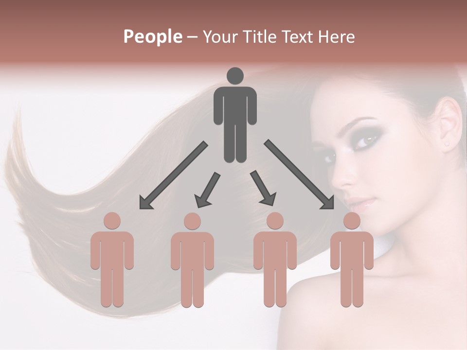 Young Female Straight PowerPoint Template
