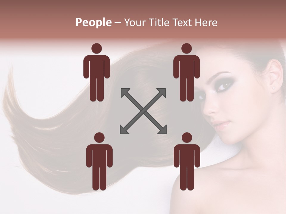 Young Female Straight PowerPoint Template