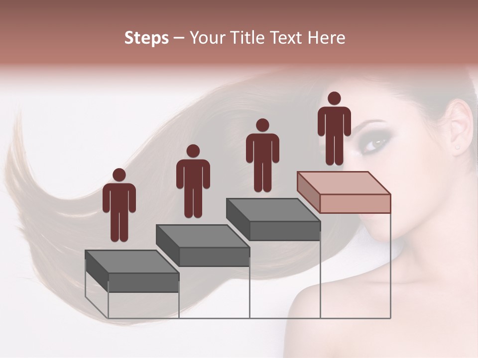 Young Female Straight PowerPoint Template