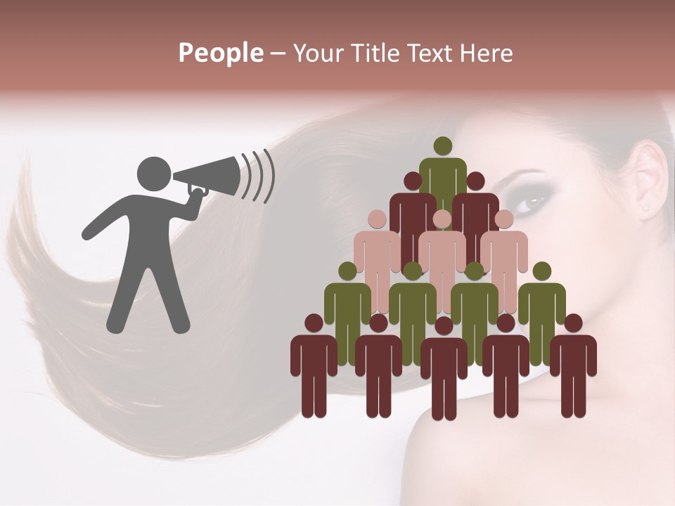 Young Female Straight PowerPoint Template