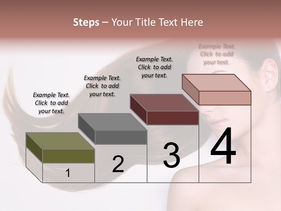 Young Female Straight PowerPoint Template