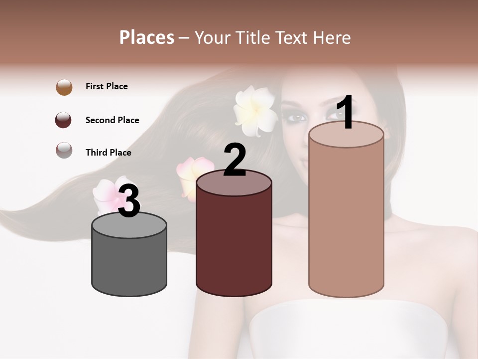 Caucasian Flower Teenager PowerPoint Template