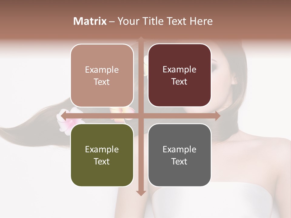 Caucasian Flower Teenager PowerPoint Template