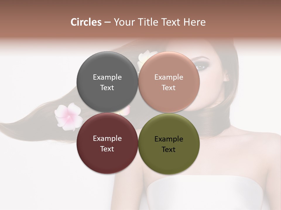 Caucasian Flower Teenager PowerPoint Template