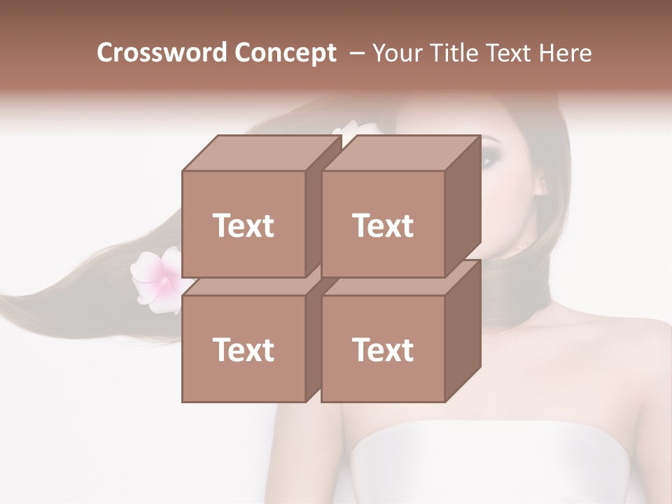 Caucasian Flower Teenager PowerPoint Template