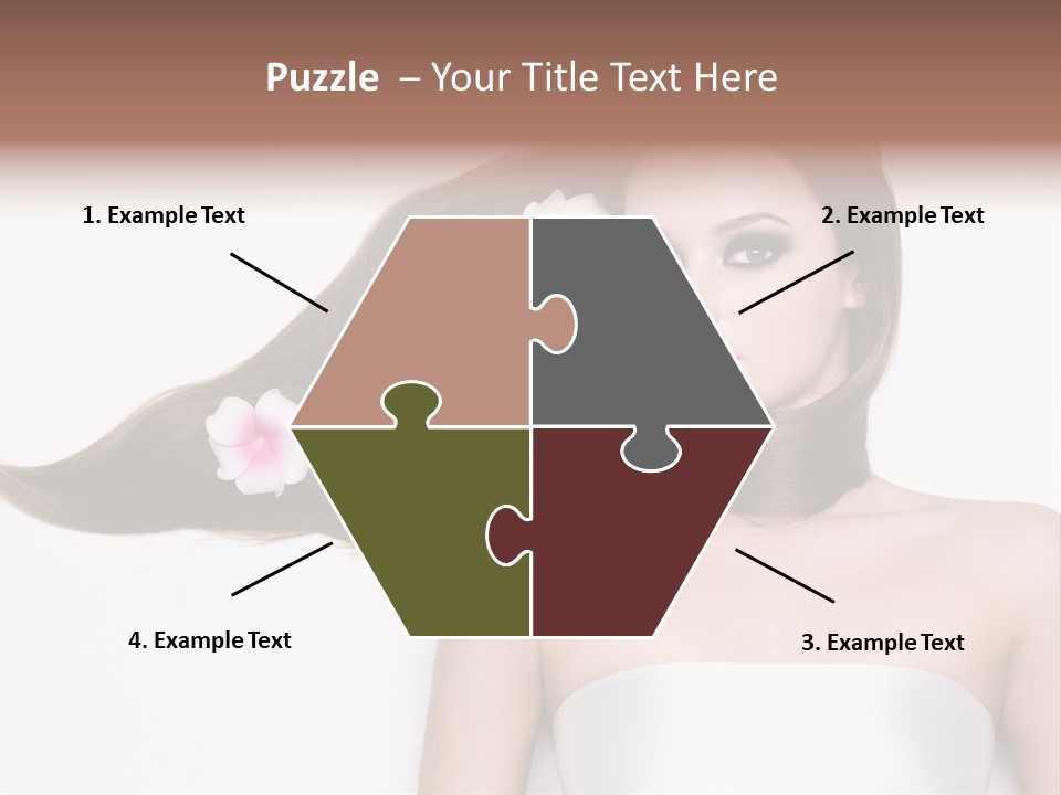 Caucasian Flower Teenager PowerPoint Template