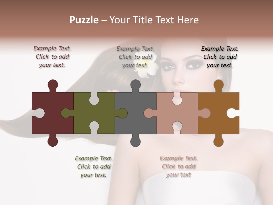 Caucasian Flower Teenager PowerPoint Template