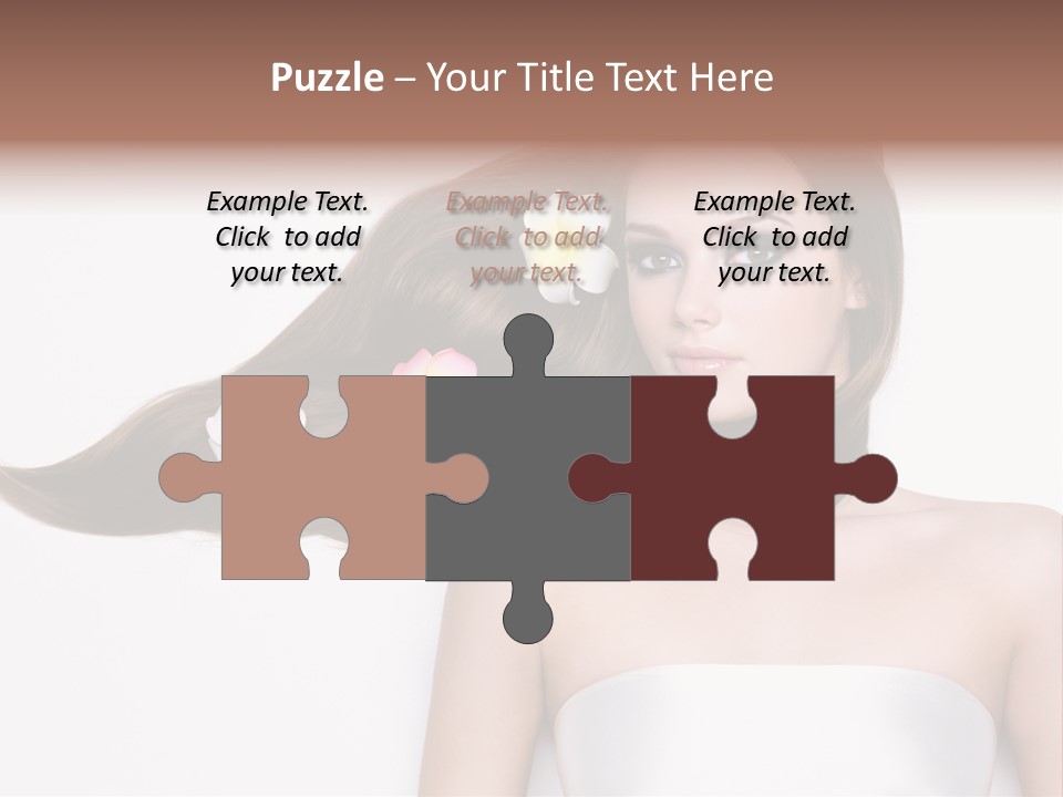 Caucasian Flower Teenager PowerPoint Template