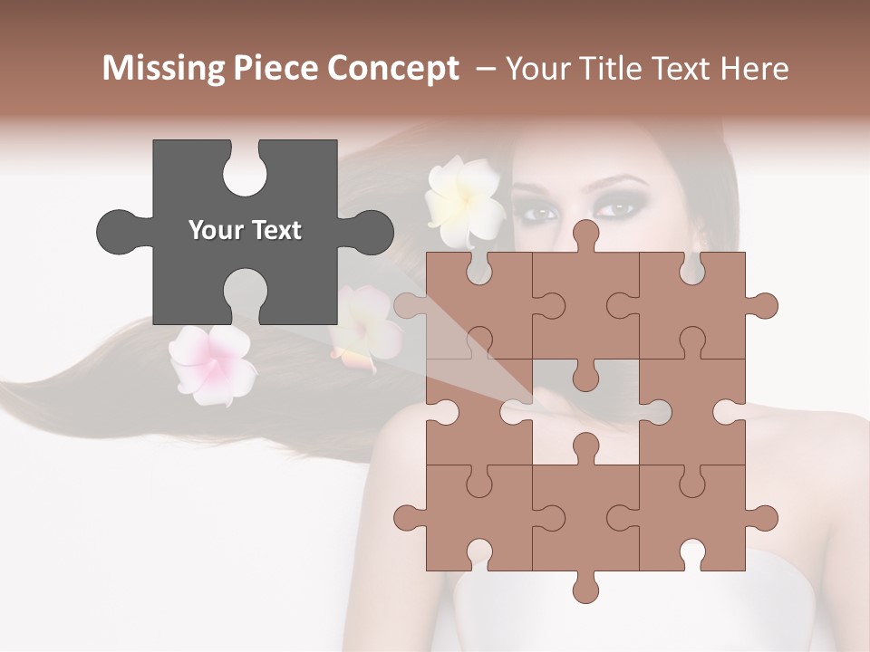 Caucasian Flower Teenager PowerPoint Template