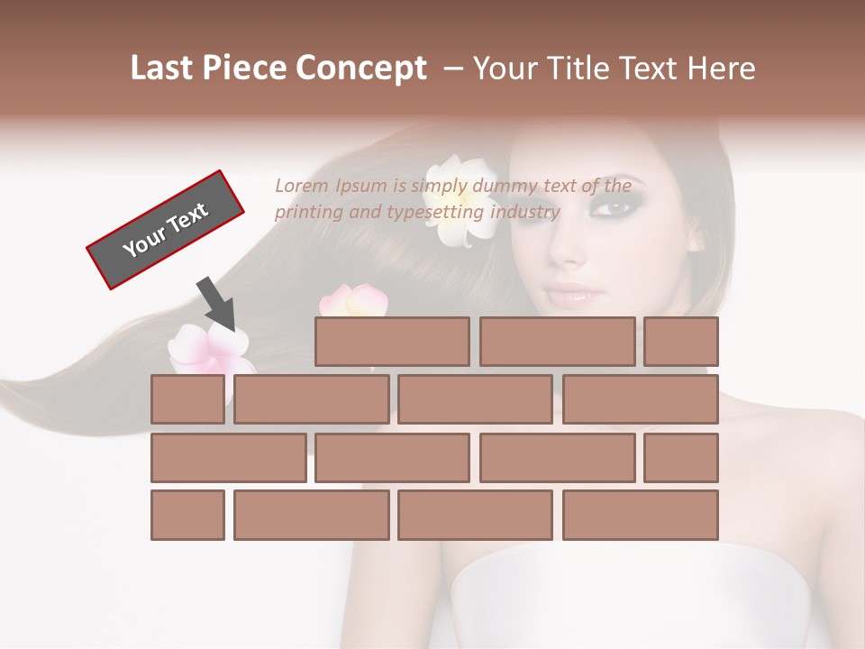 Caucasian Flower Teenager PowerPoint Template