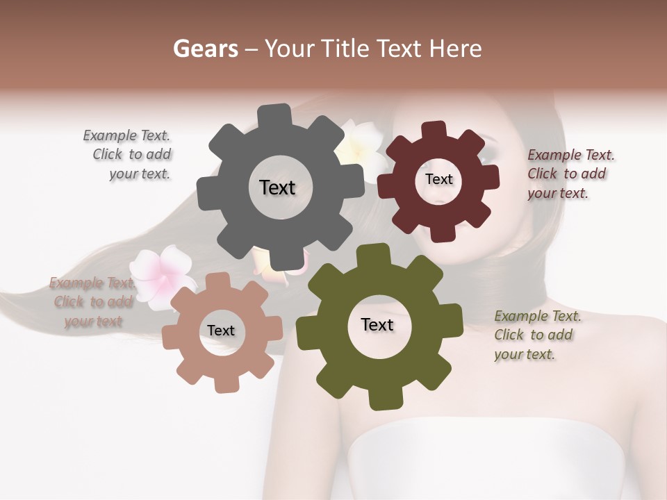 Caucasian Flower Teenager PowerPoint Template