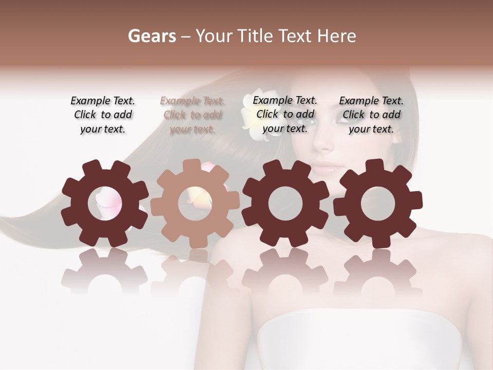 Caucasian Flower Teenager PowerPoint Template