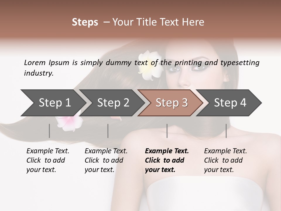 Caucasian Flower Teenager PowerPoint Template