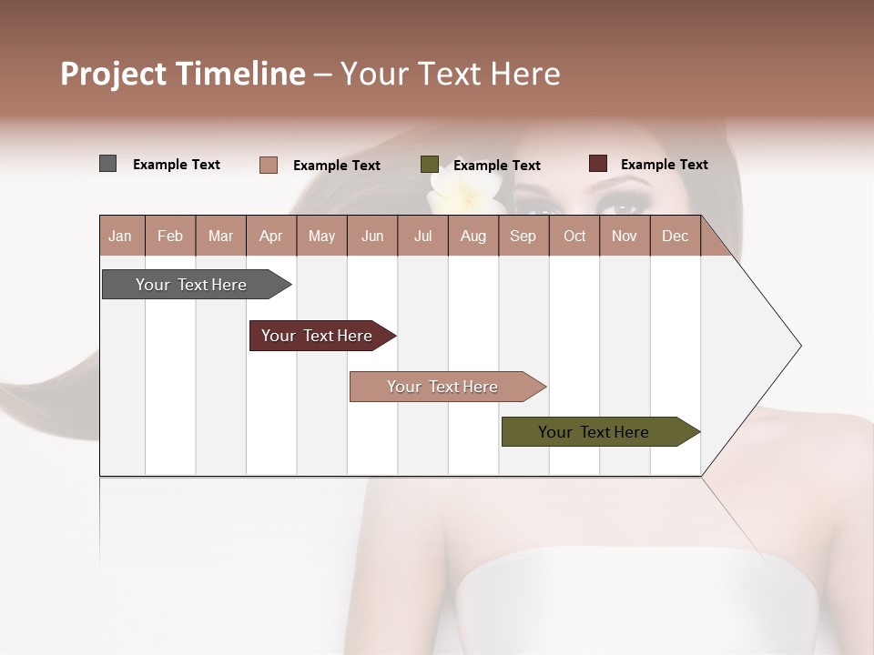 Caucasian Flower Teenager PowerPoint Template