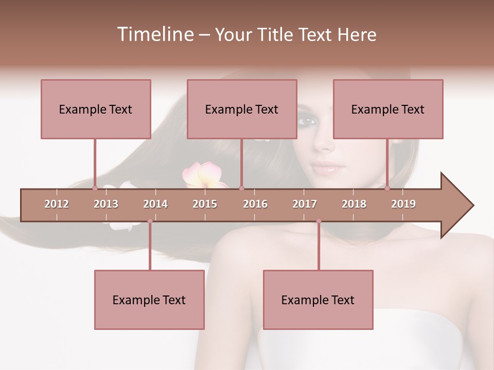 Caucasian Flower Teenager PowerPoint Template