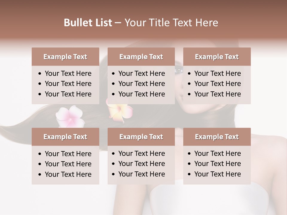 Caucasian Flower Teenager PowerPoint Template