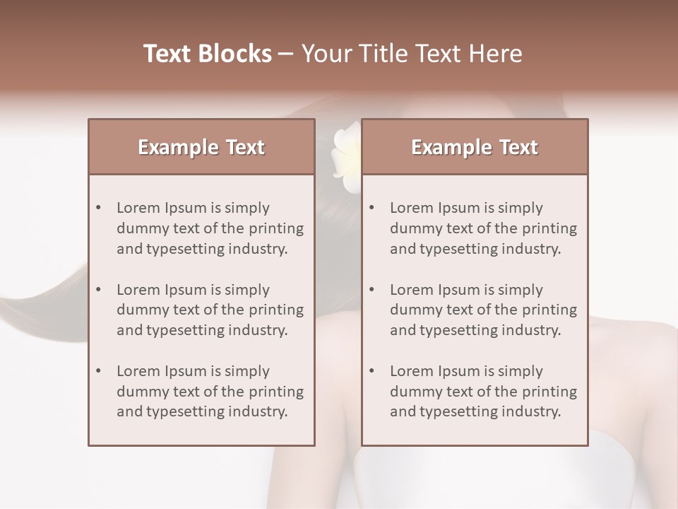 Caucasian Flower Teenager PowerPoint Template