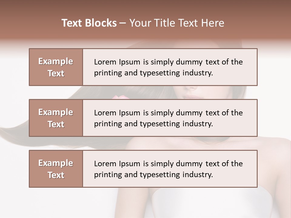 Caucasian Flower Teenager PowerPoint Template