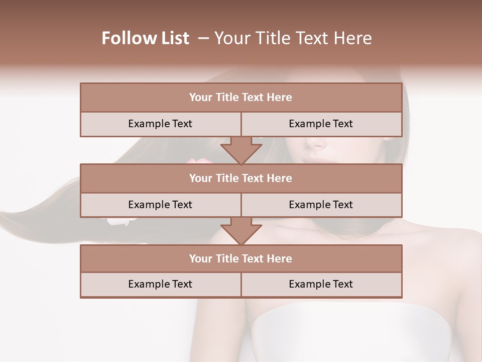 Caucasian Flower Teenager PowerPoint Template