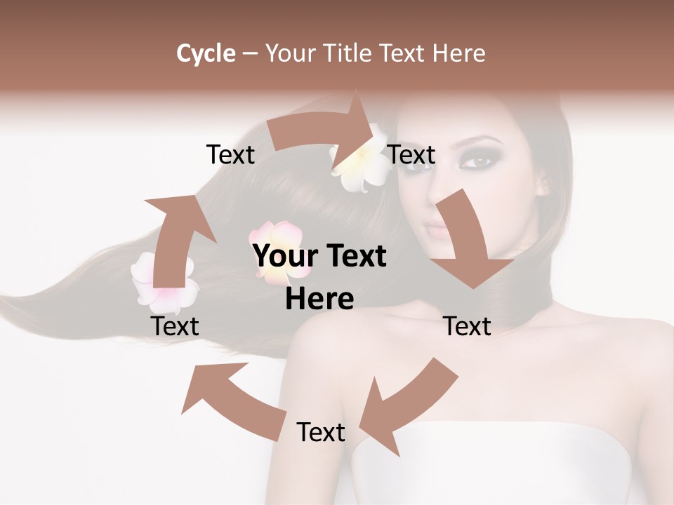 Caucasian Flower Teenager PowerPoint Template