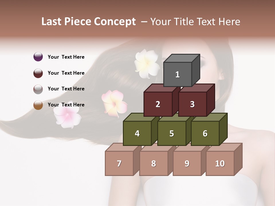 Caucasian Flower Teenager PowerPoint Template