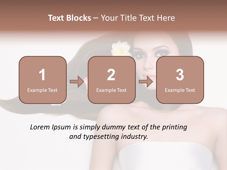 Caucasian Flower Teenager PowerPoint Template