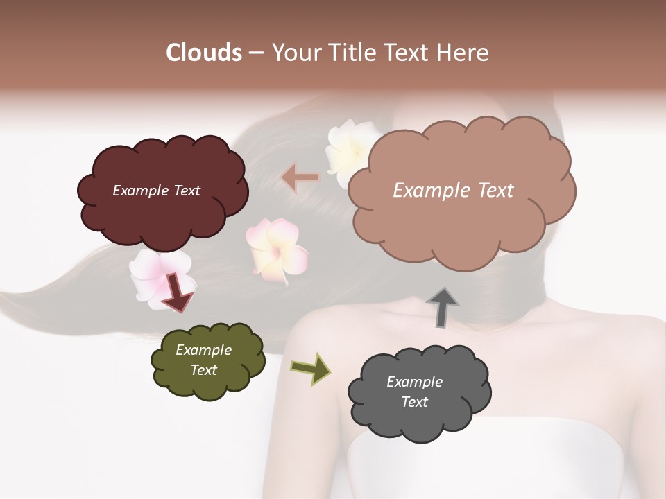 Caucasian Flower Teenager PowerPoint Template