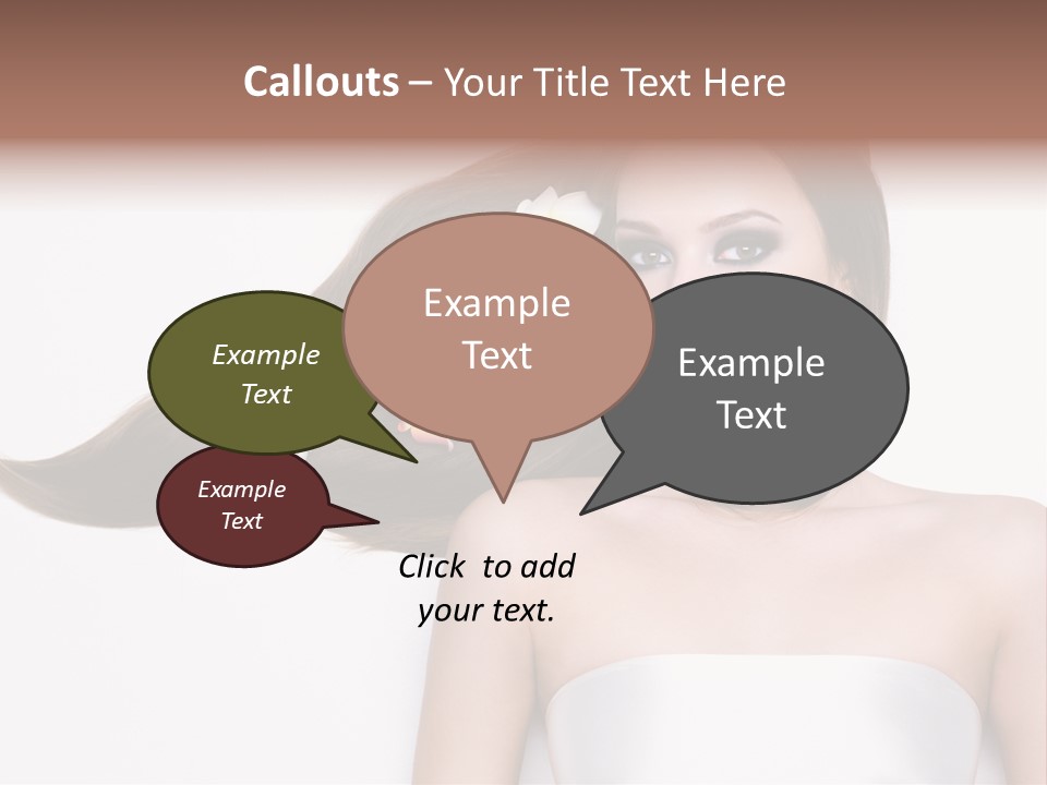 Caucasian Flower Teenager PowerPoint Template