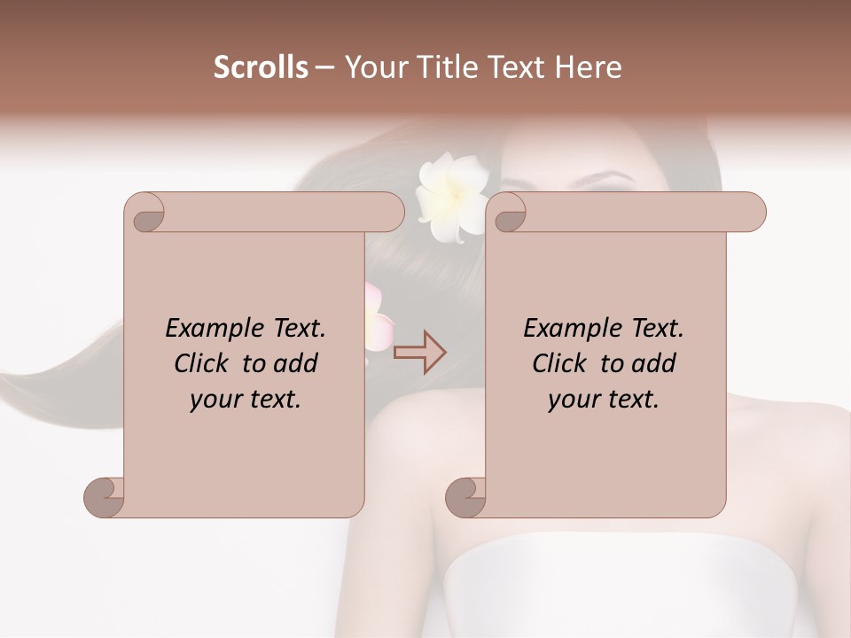 Caucasian Flower Teenager PowerPoint Template