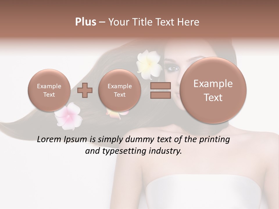 Caucasian Flower Teenager PowerPoint Template