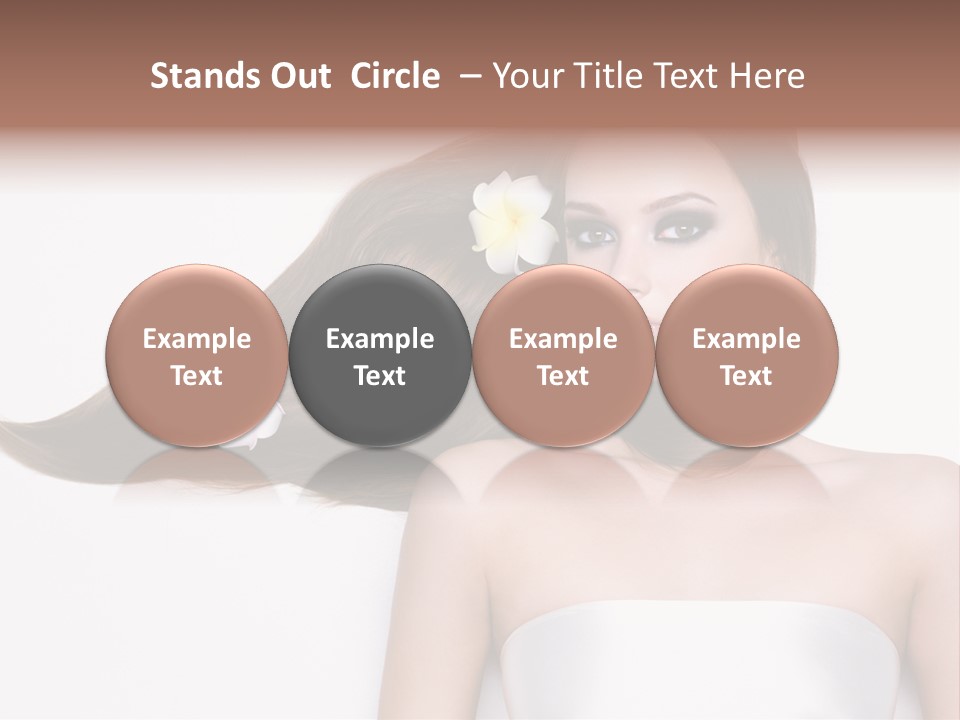 Caucasian Flower Teenager PowerPoint Template