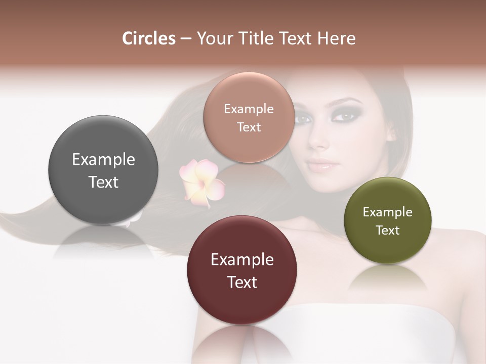 Caucasian Flower Teenager PowerPoint Template