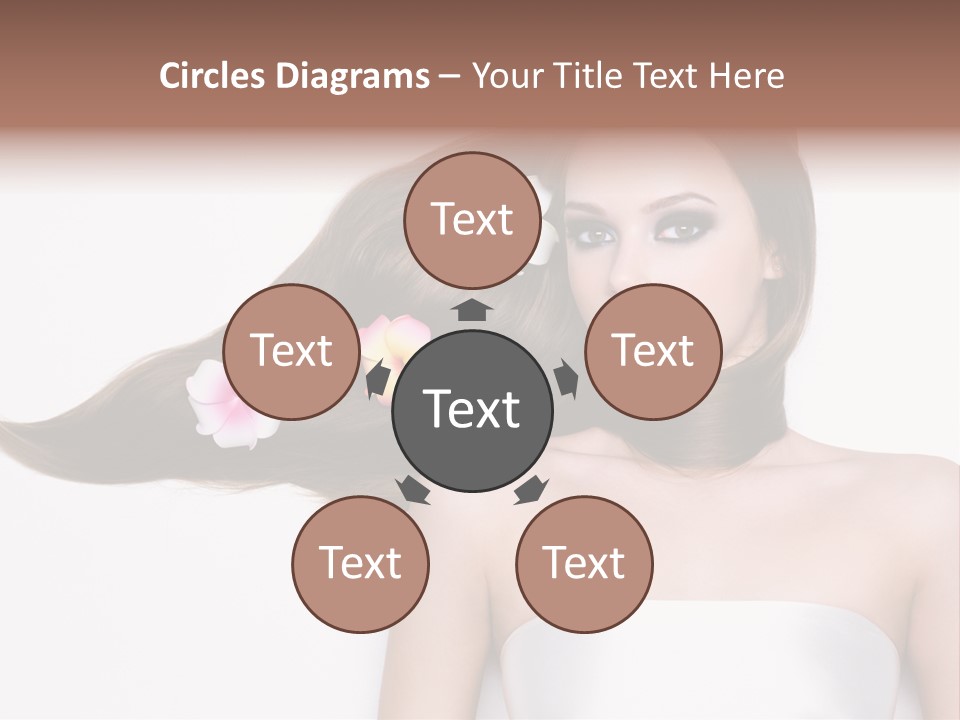 Caucasian Flower Teenager PowerPoint Template