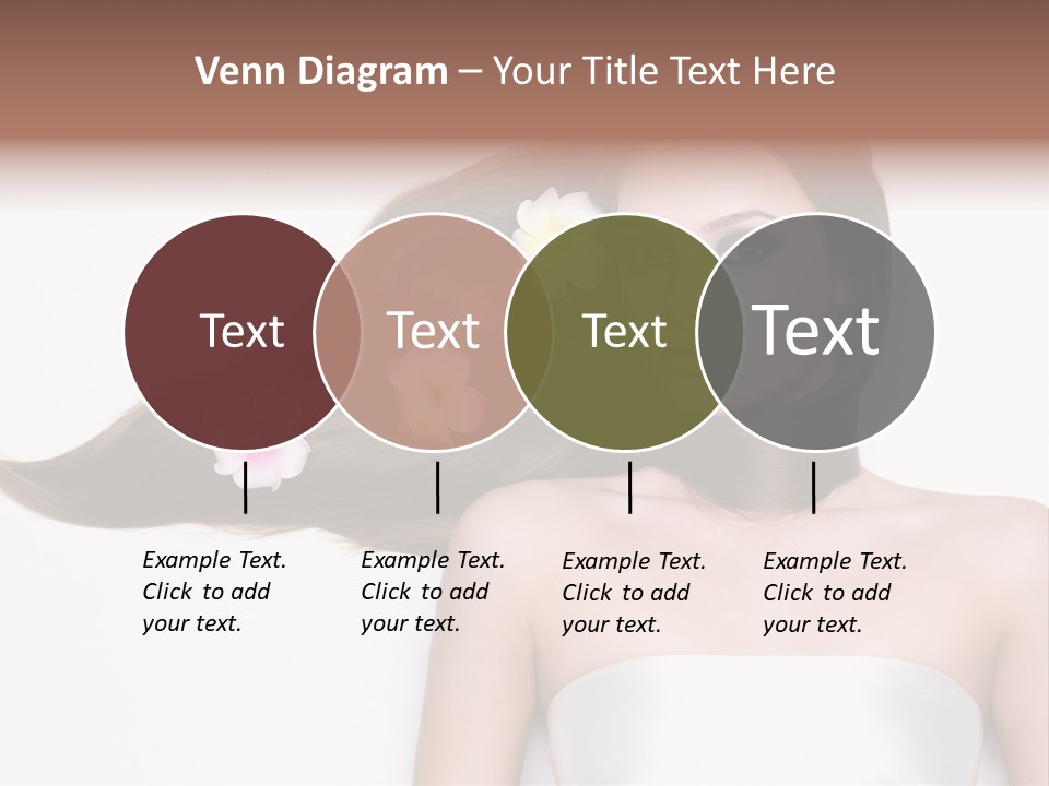 Caucasian Flower Teenager PowerPoint Template