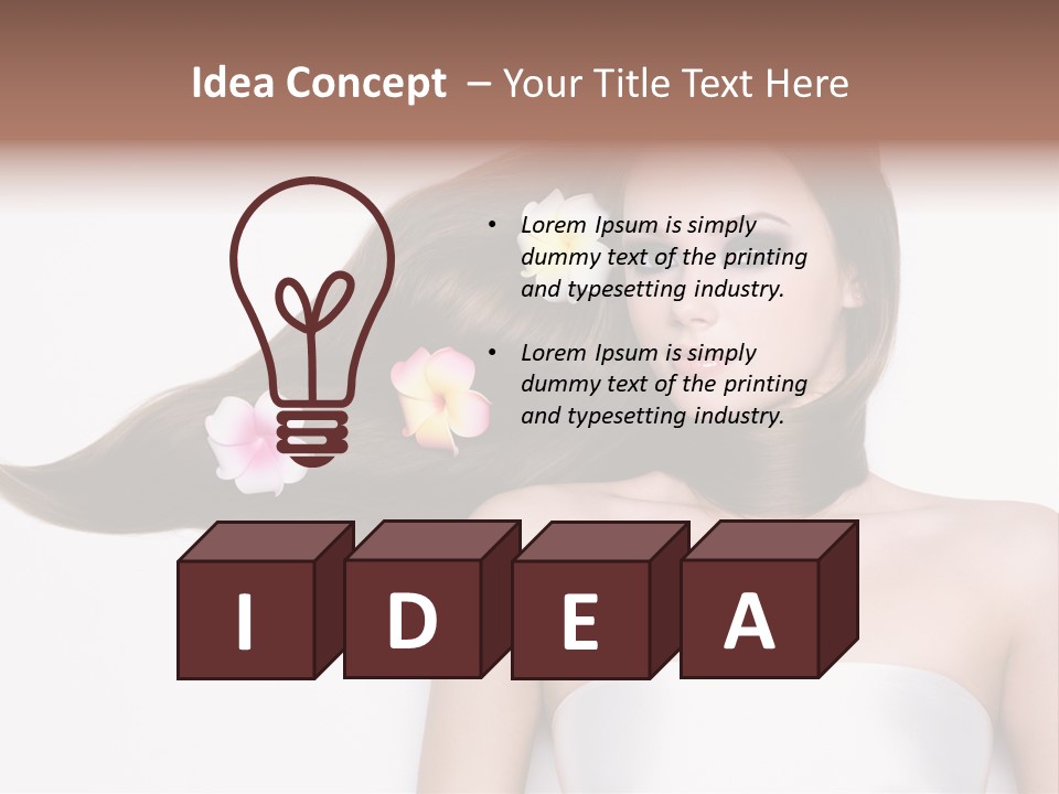 Caucasian Flower Teenager PowerPoint Template