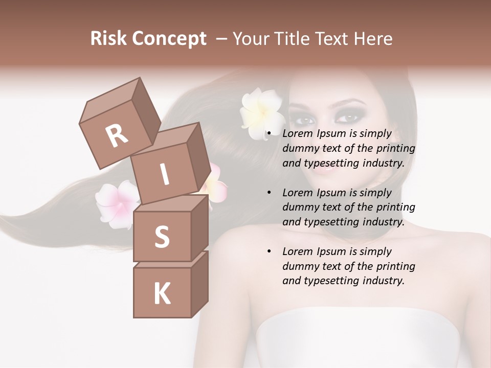 Caucasian Flower Teenager PowerPoint Template