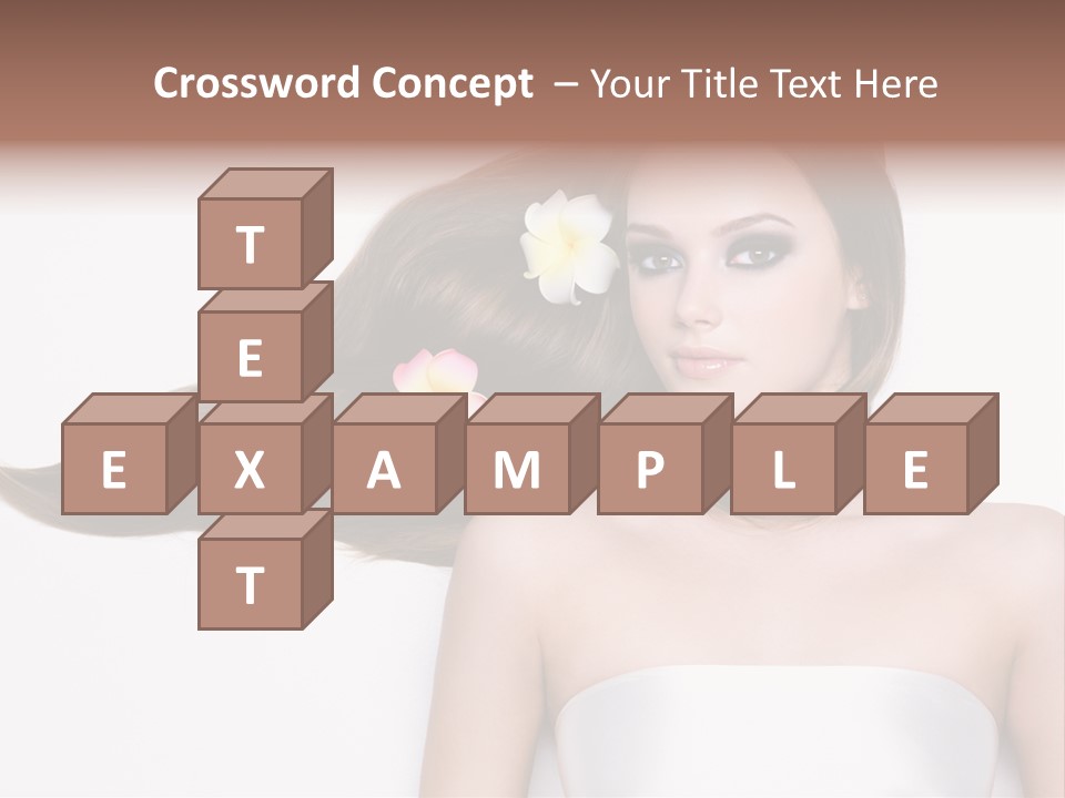 Caucasian Flower Teenager PowerPoint Template