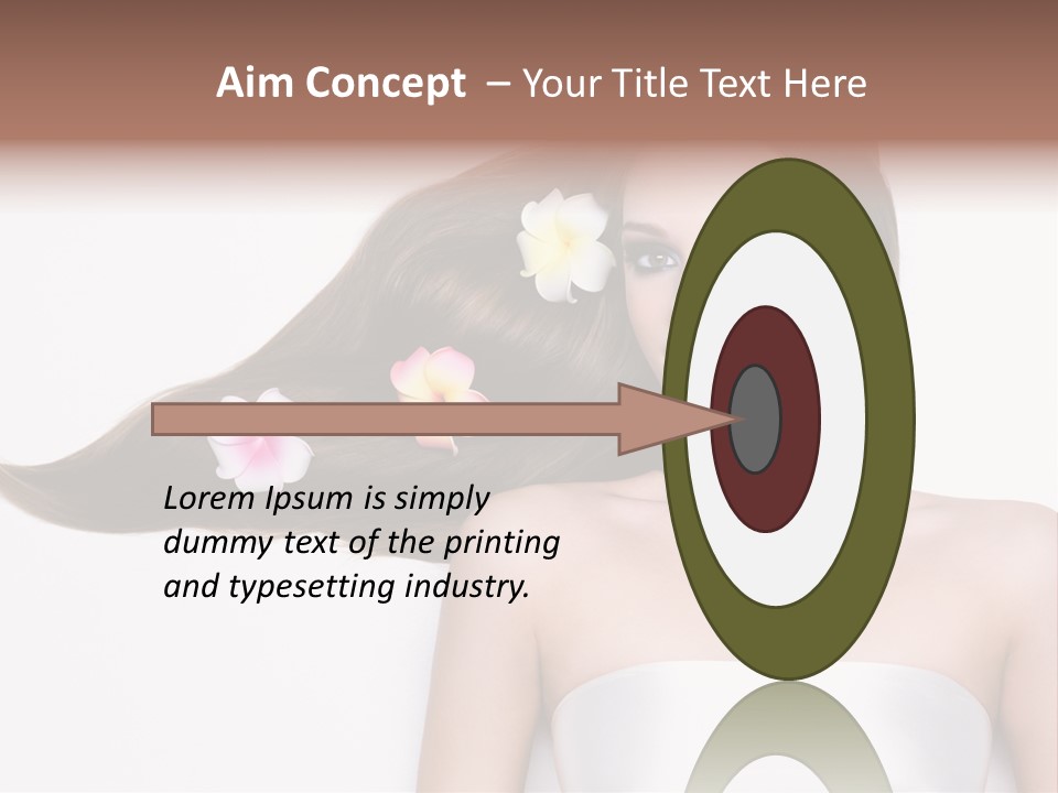 Caucasian Flower Teenager PowerPoint Template