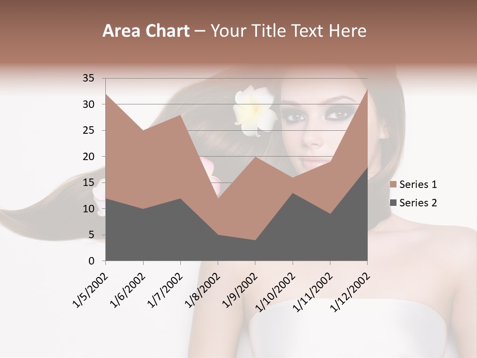 Caucasian Flower Teenager PowerPoint Template
