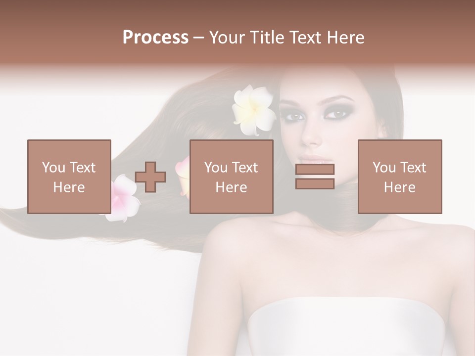 Caucasian Flower Teenager PowerPoint Template