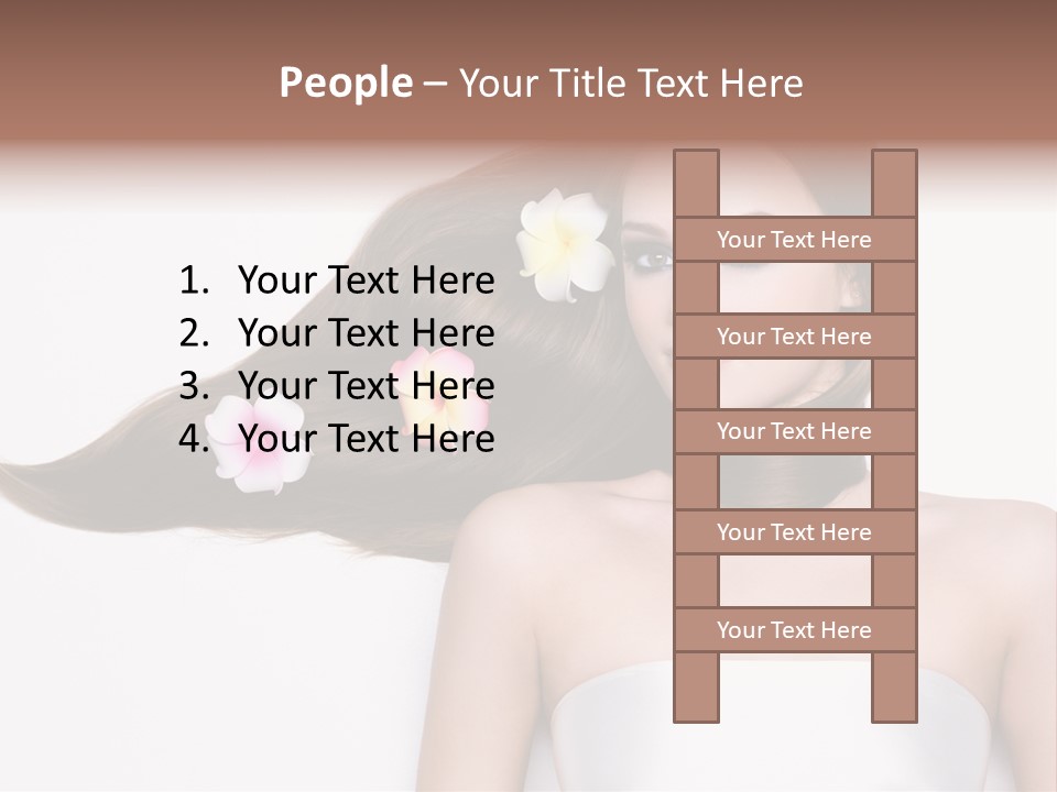 Caucasian Flower Teenager PowerPoint Template