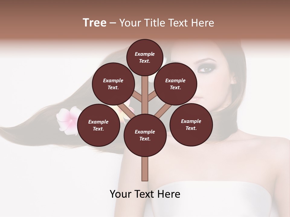 Caucasian Flower Teenager PowerPoint Template