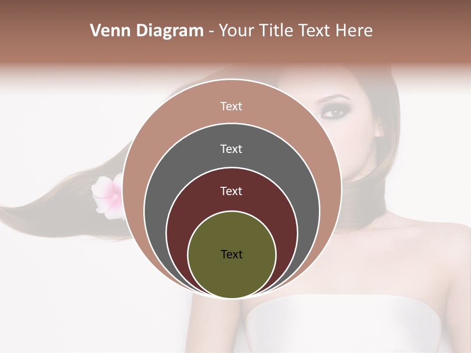 Caucasian Flower Teenager PowerPoint Template