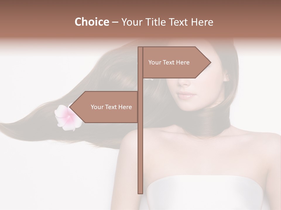 Caucasian Flower Teenager PowerPoint Template