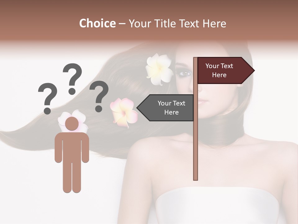 Caucasian Flower Teenager PowerPoint Template