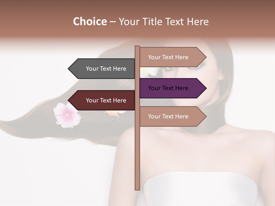 Caucasian Flower Teenager PowerPoint Template