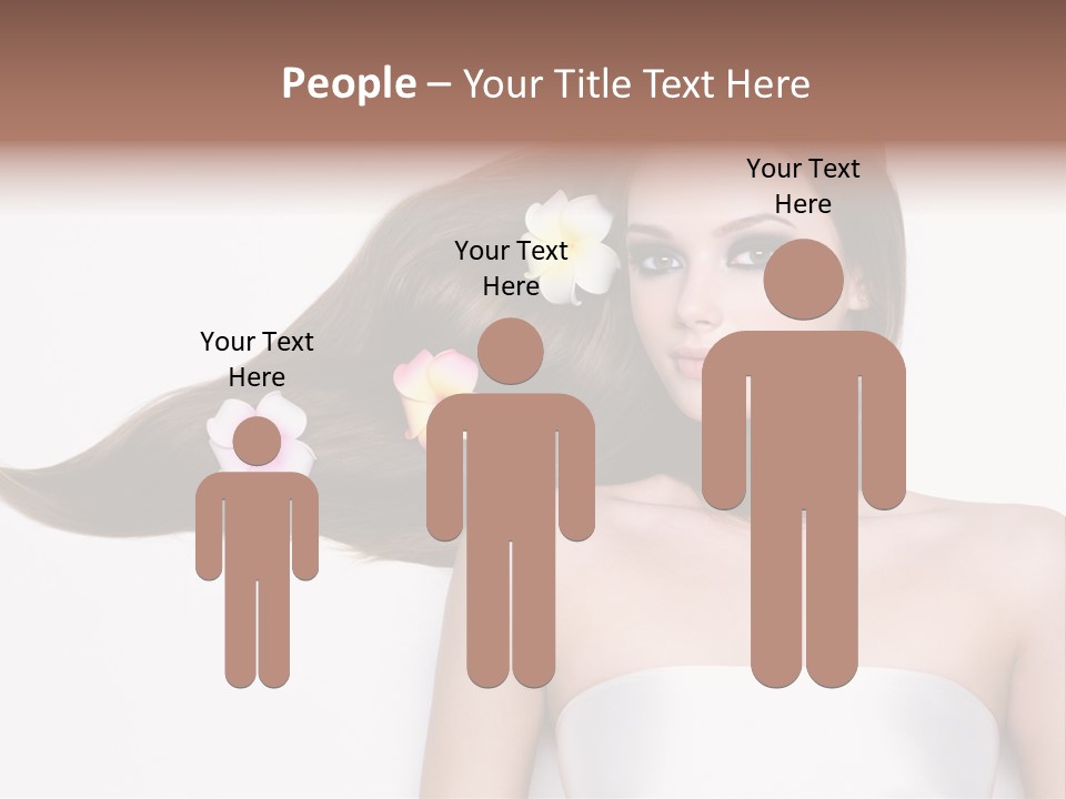 Caucasian Flower Teenager PowerPoint Template